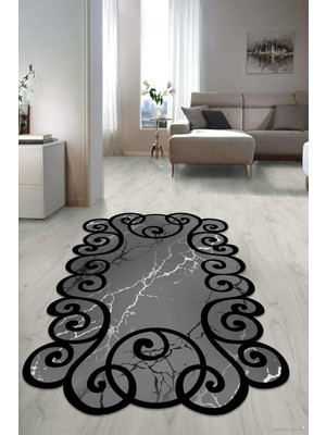 Napoli Home Dijital Baskılı Kaymaz Taban Yıkanabilir Lazer Kesim Salon Halısı Yolluk NLZR-SD-803