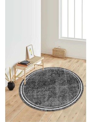 Napoli Home Dijital Baskılı Kaymaz Taban Yıkanabilir Yuvarlak Salon Halısı Koridor Halısı Paspas NDY-SD-245