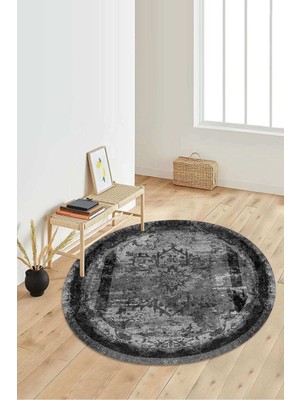 Dijital Baskılı Kaymaz Taban Yıkanabilir Yuvarlak Salon Halısı Koridor Halısı Paspas NDY-SD-278