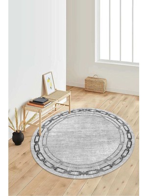 Napoli Home Dijital Baskılı Kaymaz Taban Yıkanabilir Yuvarlak Salon Halısı Koridor Halısı Paspas NDY-HT-900