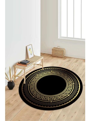 Dijital Baskılı Kaymaz Taban Yıkanabilir Yuvarlak Salon Halısı Koridor Halısı Paspas NDY-SD-565