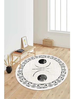 Dijital Baskılı Kaymaz Taban Yıkanabilir Yuvarlak Salon Halısı Koridor Halısı Paspas NDY-SD-1067