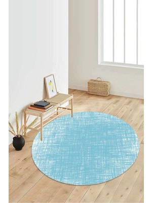 Dijital Baskılı Kaymaz Taban Yıkanabilir Yuvarlak Salon Halısı Koridor Halısı Paspas NDY-HS-183