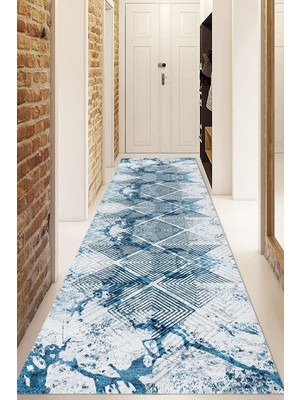 Dijital Baskılı Kaymaz Taban Yıkanabilir Modern Yolluk ve Koridor Halısı NDU-SD-1037