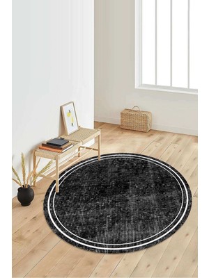 Napoli Home Dijital Baskılı Kaymaz Taban Yıkanabilir Yuvarlak Salon Halısı Koridor Halısı Paspas NDY-SD-246