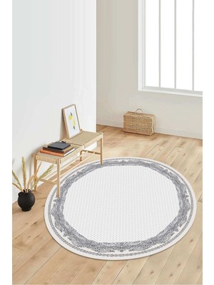 Napoli Home Dijital Baskılı Kaymaz Taban Yıkanabilir Yuvarlak Salon Halısı Koridor Halısı Paspas NDY-HY-896