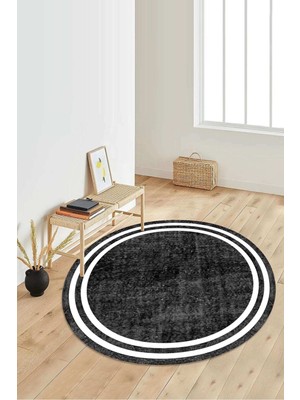 Dijital Baskılı Kaymaz Taban Yıkanabilir Yuvarlak Salon Halısı Koridor Halısı Paspas NDY-HT-574