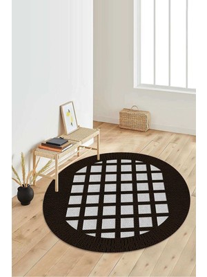 Napoli Home Dijital Baskılı Kaymaz Taban Yıkanabilir Yuvarlak Salon Halısı Koridor Halısı Paspas NDY-SD-1028