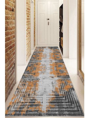 Dijital Baskılı Kaymaz Taban Yıkanabilir Modern Yolluk ve Koridor Halısı NDU-SD-293