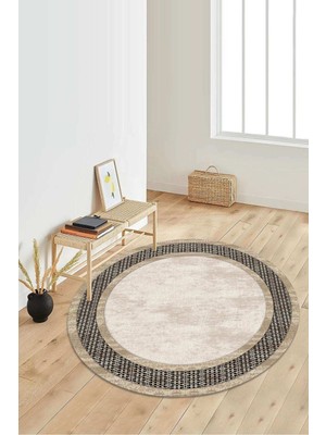 Dijital Baskılı Kaymaz Taban Yıkanabilir Yuvarlak Salon Halısı Koridor Halısı Paspas NDY-SD-751