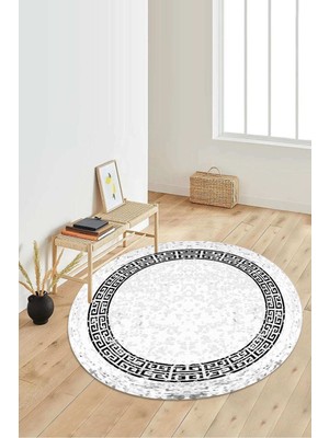 Dijital Baskılı Kaymaz Taban Yıkanabilir Yuvarlak Salon Halısı Koridor Halısı Paspas NDY-SD-1078