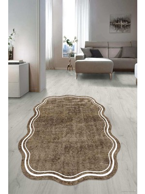 Napoli Home Dijital Baskılı Kaymaz Taban Yıkanabilir Lazer Kesim Salon Halısı Yolluk NLZR-SD-244