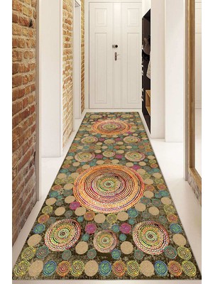 Dijital Baskılı Kaymaz Taban Yıkanabilir Modern Yolluk ve Koridor Halısı NDU-SD-288