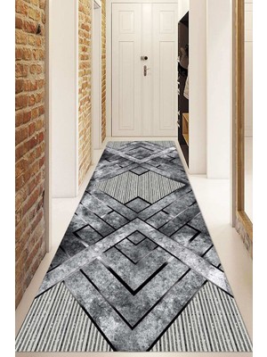 Napoli Home Dijital Baskılı Kaymaz Taban Yıkanabilir Modern Yolluk ve Koridor Halısı NDU-SD-423