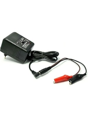 Ata Elektronik 6 Volt ve 12 Volt Aküler Için 6V-12V 500MA Akü Şarj Cihazı + LED + Otomatik Voltaj Şarj Kesme + Timsah Maşalı Kablolu  + Yerli Üretim