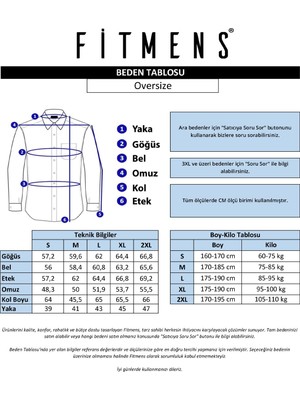 Fitmens Erkek Oversize Yeni Sezon Gömlek Yaka Pamuklu Oduncu Hediye Kutulu Gömlek G03 - Gri