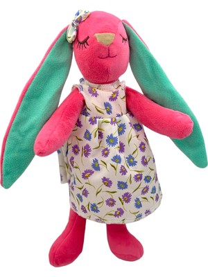 UDATOYS Uzun Kulak Tavşan Pelüş Uyku Arkadaşım Oyuncak Peluş 32 cm Pembe