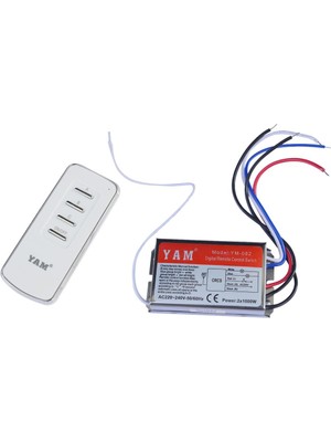 AC200-240V /3 Yol /4 Yolu Lamp Uzaktan Kumanda Anahtarı 2 Yol