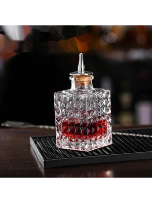 Cam Bitters Bottle Barmen Dekanter Pourer Bar Aracı Masaüstü Meydanı