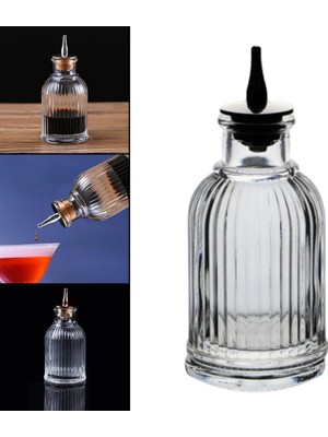 Cam Bitters Bottle Barmen Dekanter Pourer Bar Aracı Masaüstü Yuvarlak Için