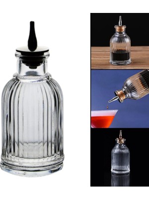 Cam Bitters Bottle Barmen Dekanter Pourer Bar Aracı Masaüstü Yuvarlak Için