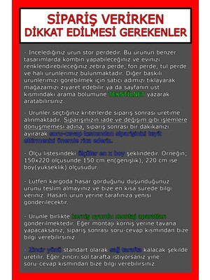 Tekstilnet Gitar Alev Desenli Genç Odası Dekoratif Tekstil Baskılı Stor Perde