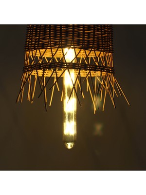 Rattam Bambu Avize Rattan Sarkıt: Starlight Natürel Renk: 25-27CM