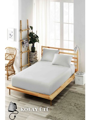 Ely Parker Kolay Ütü Lastikli Çarşaf Takımı-Tüm Ebatlar-Yüksek Yataklar-Gri