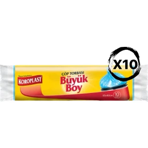 Büyük Boy Çöp Torbası 65X80CM 10'lu 10PAKET