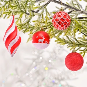 Karaca Home New Year Yeni Yıl Fun Red Yıldız Başlıklı 19 Parça Ağaç Süsü Seti