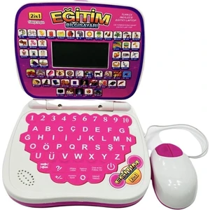 EC Shop Gemril Eğitici Laptop 100 Fonksiyon Ingilizce ve Türkçe Bilgisayar Pembe