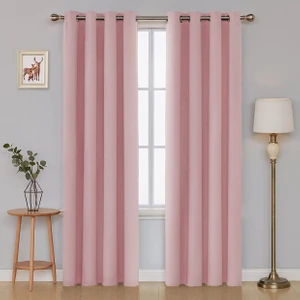 Kadife Görünümlü Fonluk Kuş Gözlü Dikim - Rustik Kullanımına Uygun - Halkalı Perde