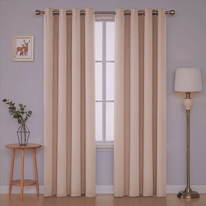 Kadife Görünümlü Fonluk Kuş Gözlü Dikim - Rustik Kullanımına Uygun - Halkalı Perde