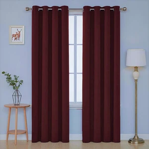 Kadife Görünümlü Fonluk Kuş Gözlü Dikim - Rustik Kullanımına Uygun - Halkalı Perde