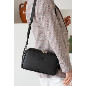 Lili Ortaboy Üç Gözlü Siyah Kadın Omuz Çanta