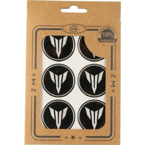 ZM plus Yamaha Koruma Takozu mt Damla Etiket Sticker Ø39MM Siyah-Beyaz
