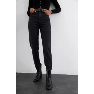 Füme Mom Jean Kot Pantolon