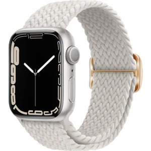 Apple Watch Series SE/11/10/9/8/7/6/5/4/3 ile Uyumlu 42mm-41mm-40mm-38mm Ayarlanabilir Tokalı Örgü Kordon