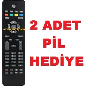 Ata Elektronik Seg LE22SAT227FHD-B LED Tv Kumanda Vestel Seg Regal Seg 40SE8500 Smart LED Tv Pipokiq + 2 Pil