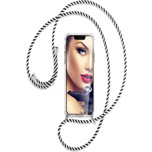 Samsung Galaxy A23 Kılıf Boyun - Omuz Askılı Köşe Korumalı ZEBRA (Siyah-Beyaz) iPli Anti Şok Şeffaf Silikon