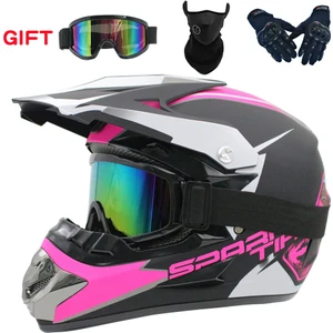 Motocross Kaskı Dört Mevsim Kask Gözlük Maskesi Eldiven(Yurt Dışından)
