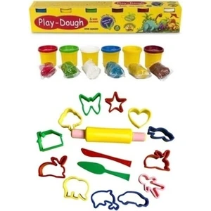 Play Dough Oyun Hamuru 6 ' Lı ve Oyun Hamuru Kalıbı Seti Hediyeli 15 Parça