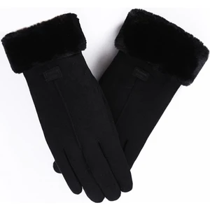 Zhenweixin Store Kadın Sıcak Kar Eldivenleri Soğuk Hava Için Nefes Alabilir Kabarık Süet Dokunmatik Ekran Tasarımı (Yurt Dışından)