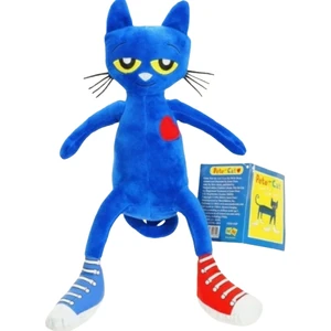 25CM Pete Cat Peluş Oyuncak Mavi Kedi Kemeri (Yurt Dışından)