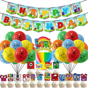 Numberblocks Doğum Günü Dekorasyonları Balonlar Seti (Yurt Dışından)