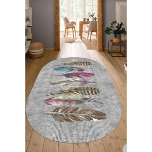 Dijital Baskılı Kaymaz Taban Yıkanabilir Oval Salon Halısı Mutfak Halısı Yolluk NDO-SD-289