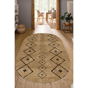 Dijital Baskılı Kaymaz Taban Yıkanabilir Oval Salon Halısı Mutfak Halısı Yolluk NDO-SD-275
