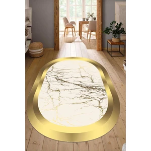 Dijital Baskılı Kaymaz Taban Yıkanabilir Oval Salon Halısı Mutfak Halısı Yolluk NDO-SD-493