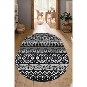 Napoli Home Dijital Baskılı Kaymaz Taban Yıkanabilir Oval Salon Halısı Mutfak Halısı Yolluk NDO-HT-216