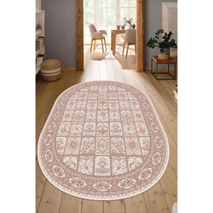 Napoli Home Dijital Baskılı Kaymaz Taban Yıkanabilir Oval Salon Halısı Mutfak Halısı Yolluk Ndo-Ht-47